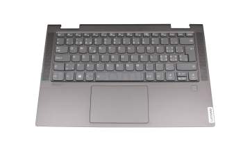 9Z.NDUBN.F00 original Lenovo clavier incl. topcase CH (suisse) gris/gris avec rétro-éclairage