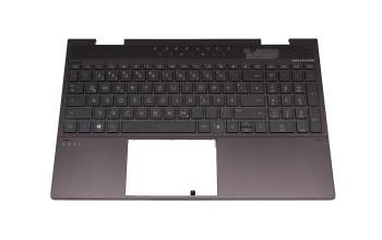 9Z.NHBBC original HP clavier incl. topcase DE (allemand) noir/noir avec rétro-éclairage (Nightfall Black)