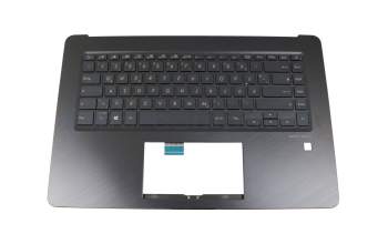 AEBKHG01010 original Quanta clavier incl. topcase DE (allemand) noir/noir avec rétro-éclairage