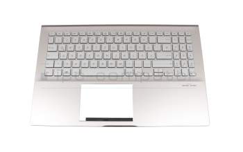 AEXKNG00010 original Quanta clavier incl. topcase DE (allemand) argent/rosé avec rétro-éclairage