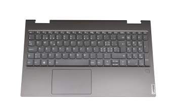 AM1FH000900 original Lenovo clavier incl. topcase CH (suisse) gris/gris avec rétro-éclairage