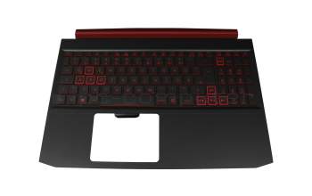 AP2K1000411-HA25 original Acer clavier incl. topcase DE (allemand) noir/noir/rouge avec rétro-éclairage