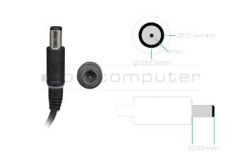 Alternative pour 0CM889 original Dell chargeur 90 watts arrondie