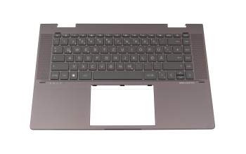 BSKQQA0LZJ2029 original HP clavier incl. topcase DE (allemand) noir/gris avec rétro-éclairage