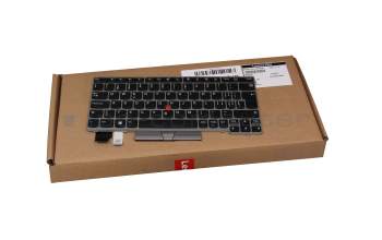 CMSNBL-84CH original Lenovo clavier CH (suisse) noir/argent mat avec mouse stick