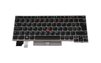 CMSNBL-84CH original Lenovo clavier CH (suisse) noir/argent mat avec mouse stick