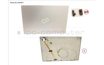 Fujitsu CP809904-XX LCD BACK COVER ASSY (W/ HELLO, EPRIV)