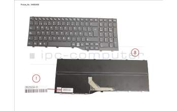 Fujitsu CP825834-XX KEYBOARD BLACK SPAIN WIN11