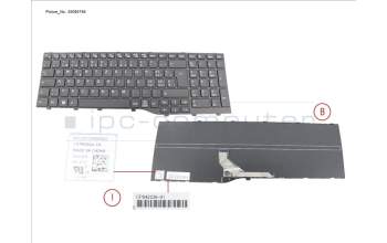 Fujitsu CP842236-XX KEYBOARD BLACK SWISS WIN11 (NEW_FN)