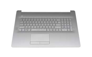 CT2140 original HP clavier incl. topcase DE (allemand) argent/argent avec rétro-éclairage