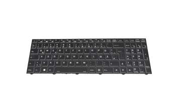 Clavier DE (allemand) moir/blanc/noir avec rétro-éclairage blanc original pour SHS Computer NJ50CU (i3-10110U)