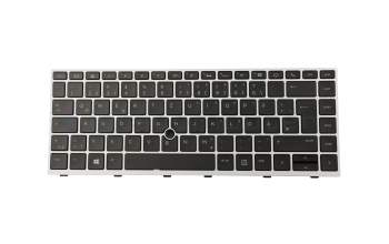 Clavier DE (allemand) noir/argent avec rétro-éclairage et mouse stick (SureView) original pour HP EliteBook 840 G6