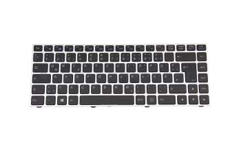 Clavier DE (allemand) noir/argent avec rétro-éclairage original pour Tuxedo InfinityBook Pro 14 v5