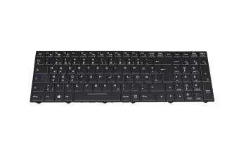 Clavier DE (allemand) noir avec rétro-éclairage (N85) original pour Medion Erazer P6605 (N857EJ1)