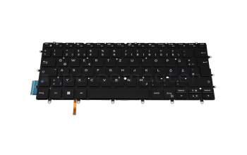 Clavier DE (allemand) noir avec rétro-éclairage original pour Dell XPS 13 (9380)