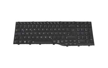 Clavier DE (allemand) noir/noir avec rétro-éclairage original pour Fujitsu LifeBook E5512A