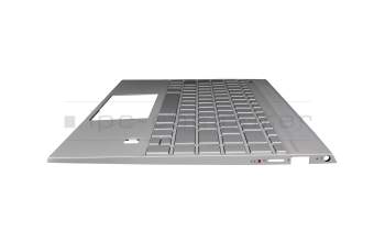 Clavier incl. topcase DE (allemand) argent/noir original pour HP Envy 13-aq0600