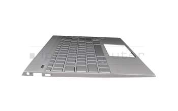 Clavier incl. topcase DE (allemand) argent/noir original pour HP Envy 13-aq0600