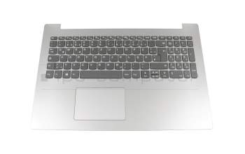 Clavier incl. topcase DE (allemand) gris/argent original pour Lenovo IdeaPad 320-15IKB (81BG/81BT)