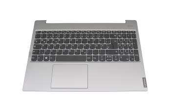 Clavier incl. topcase DE (allemand) gris/argent original pour Lenovo IdeaPad S340-15IIL (81WL)