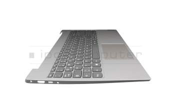 Clavier incl. topcase DE (allemand) gris/argent original pour Lenovo IdeaPad S340-15IIL (81WL)