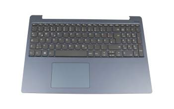 Clavier incl. topcase DE (allemand) gris/bleu original pour Lenovo IdeaPad 330S-15AST (81F9)