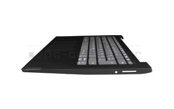 Clavier incl. topcase DE (allemand) gris/noir original pour Lenovo IdeaPad S145-14IWL (81MU)