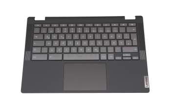 Clavier incl. topcase DE (allemand) gris/or original pour Lenovo IdeaPad Flex 5 CB-13IML05 (82B8)