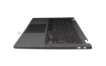 Clavier incl. topcase DE (allemand) gris/or original pour Lenovo IdeaPad Flex 5 CB-13IML05 (82B8)