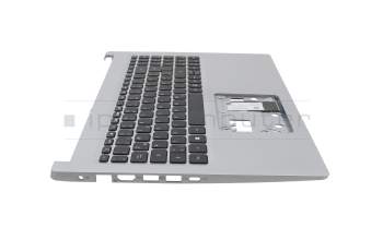 Clavier incl. topcase DE (allemand) noir/argent original pour Acer Aspire 5 (A515-55)