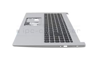 Clavier incl. topcase DE (allemand) noir/argent original pour Acer Aspire 5 (A515-55)