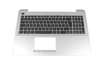 Clavier incl. topcase DE (allemand) noir/argent original pour Asus A555LA