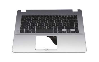 Clavier incl. topcase DE (allemand) noir/argent original pour Asus VivoBook 15 F505ZA