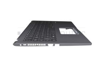 Clavier incl. topcase DE (allemand) noir/gris avec rétro-éclairage original pour Asus ExpertBook P1 P1510CJA