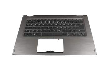 Clavier incl. topcase DE (allemand) noir/gris original pour Acer Spin 3 (SP314-51)