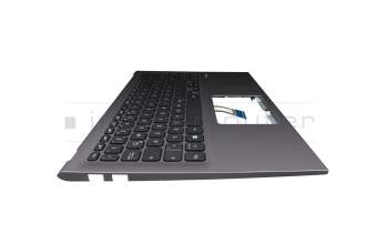 Clavier incl. topcase DE (allemand) noir/gris original pour Asus VivoBook 15 X512FL