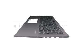 Clavier incl. topcase DE (allemand) noir/gris original pour Asus VivoBook 15 X512FL