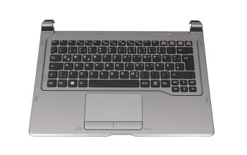 Clavier incl. topcase DE (allemand) noir/gris original pour Fujitsu Stylistic Q665