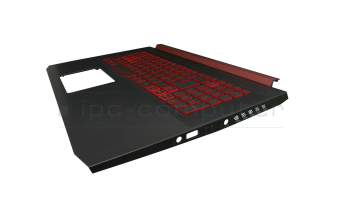 Clavier incl. topcase DE (allemand) noir/noir avec rétro-éclairage (GTX 1050/1650) original pour Acer Nitro 5 (AN517-51)