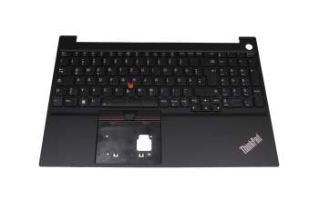 Clavier incl. topcase DE (allemand) noir/noir avec rétro-éclairage et mouse stick original pour Lenovo ThinkPad E15 Gen 4 (21E6/21E7)