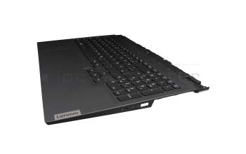 Clavier incl. topcase DE (allemand) noir/noir avec rétro-éclairage original pour Lenovo Legion 5-15ACH6H (82JU)