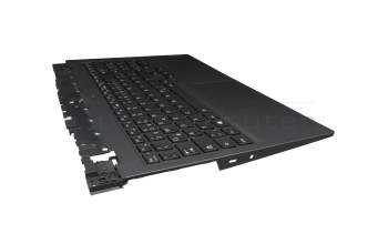 Clavier incl. topcase DE (allemand) noir/noir avec rétro-éclairage original pour Lenovo Legion 5-15ACH6H (82JU)