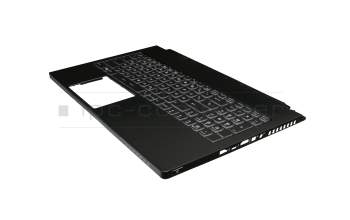 Clavier incl. topcase DE (allemand) noir/noir avec rétro-éclairage original pour MSI GS63 Stealth 8RC/8RD (MS-16K6)