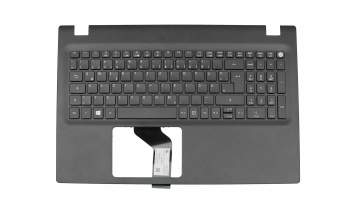 Clavier incl. topcase DE (allemand) noir/noir original pour Acer TravelMate P2 (P257-M)