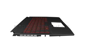 Clavier incl. topcase DE (allemand) noir/rouge/noir avec rétro-éclairage original pour MSI Bravo 15 B5DD (MS-158K)