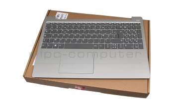 Clavier incl. topcase FR (français) gris/argent original pour Lenovo IdeaPad 330S-15AST (81F9)