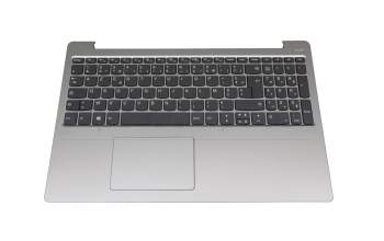 Clavier incl. topcase FR (français) gris/argent original pour Lenovo IdeaPad 330S-15AST (81F9)