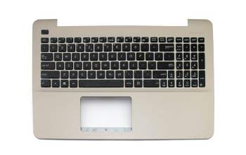 Clavier incl. topcase US (anglais) noir/champagne original pour Asus A555LN