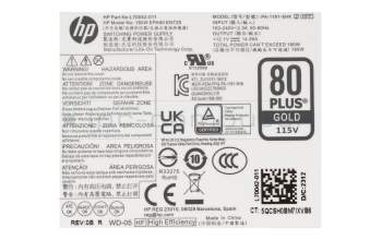 D180E026Q-HW01 original HP alimentation du Ordinateur de bureau 180 watts 4-Pin