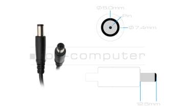 Dell Latitude 13 (7380) original Chargeur 65 watts mince